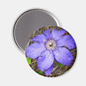 Aimant à fleurs violettes (Recto/Verso)