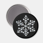 Aimant à flocon de neige en cristal (Recto/Verso)