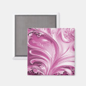 Aimant à flourish rose (Recto/Verso)