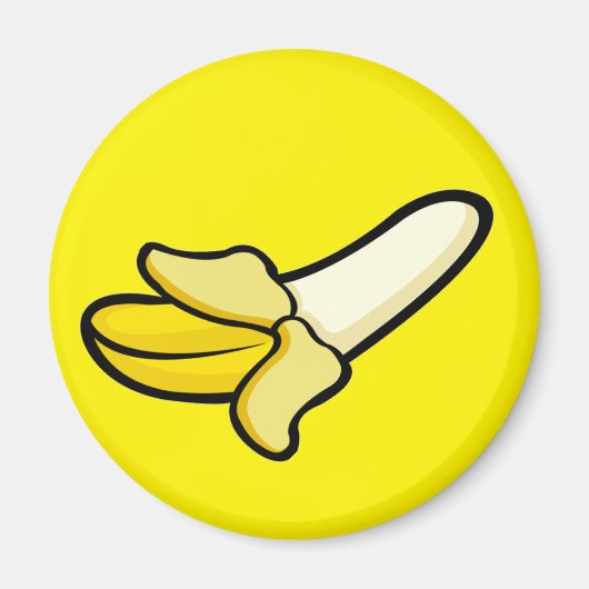Aimant à fruits à la banane de dessin animé (Devant)