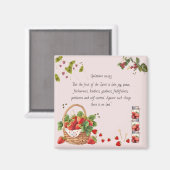 Aimant à fruits de verge de la Bible fraise (Recto/Verso)