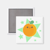Aimant à fruits orange Kawaii (Recto/Verso)