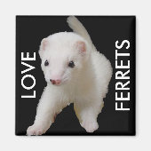 Aimant à furet pour bébé blanc (Devant)