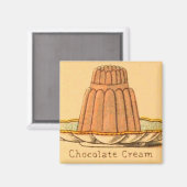 Aimant à gâteau chocolat dessert vintage (Recto/Verso)