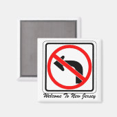 Aimant A gauche, Bienvenue Au New Jersey (Recto/Verso)