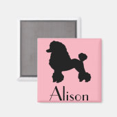 Aimant à jupe rose des années 50 personnalisable (Recto/Verso)