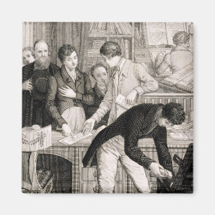 Aimant À la banque, c.1800 (gravure)
