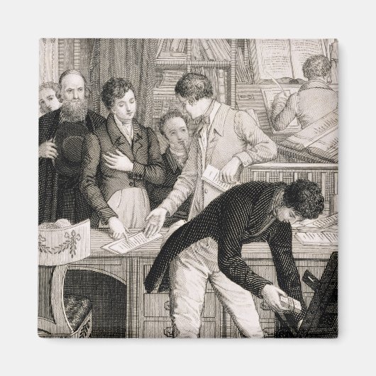 Aimant À la Banque, vers 1800 (gravure) (Devant)