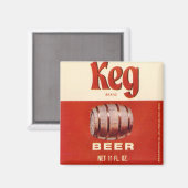 Aimant à la bière de marque Keg (Recto/Verso)