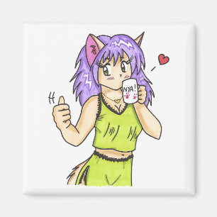 Aimant à la caféine Kitty