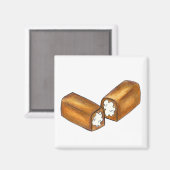 Aimant à la crème Twinkie de gâteau de collation r (Recto/Verso)