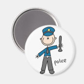 Aimant à la figure de l'agent de police (Recto/Verso)