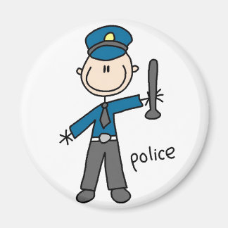 Aimant à la figure de l'agent de police
