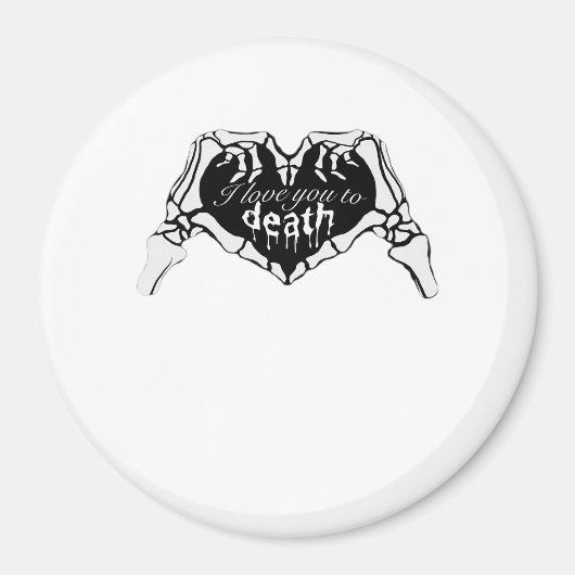 Aimant À la mort - Squelette Coeur main (Devant)