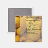 Aimant à la recette de lait de citron (Recto/Verso)