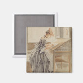 Aimant A Lady Copying at a Drawing Table, c.1760-70 (grap (Recto/Verso)