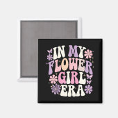 Aimant À l'ère de ma Fille des Fleurs Rétro Groovy Fleur (Recto/Verso)