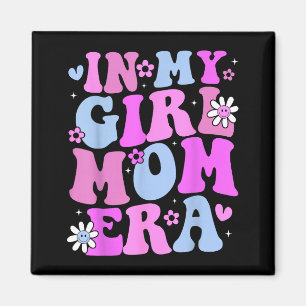 Aimant À l'ère de maman de fille rétro groovy maman vie h