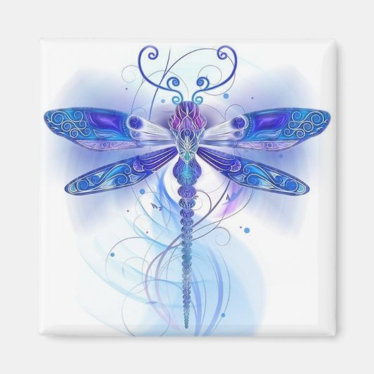 Aimant à libellule bleue (Devant)