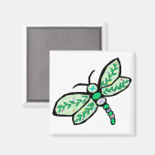Aimant à libellule papillon (Recto/Verso)