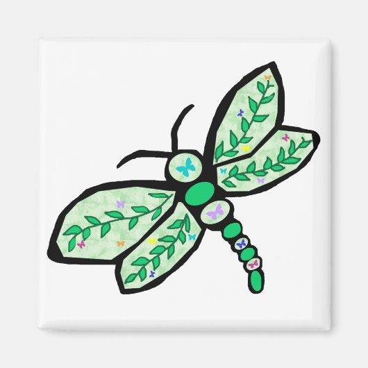 Aimant à libellule papillon (Devant)