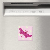 Aimant à libellule rouge n rose (In Situ (Lave-vaisselle))