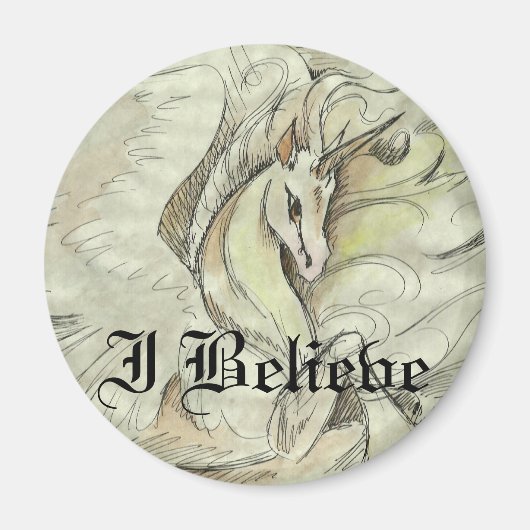 Aimant à licorne esquissé (Devant)