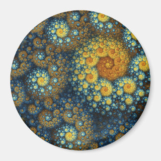 Aimant "a.lone" Fractale spirale organique bleue