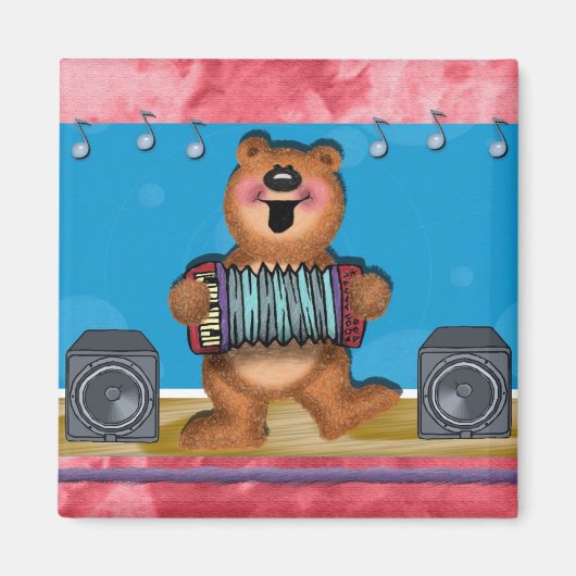 Aimant à l'ours polka (Devant)