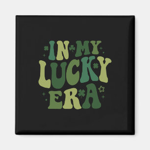 Aimant À mon époque chanceuse Groovy St Patricks Day Trèf