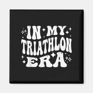 Aimant À mon ère de triathlon drôle de natation de vélo d