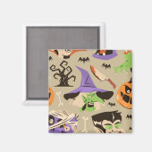 aimant à motif Halloween vintage (Recto/Verso)