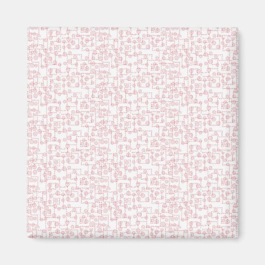 Aimant à motif rose Géométrique Minimaliste Modern (Devant)