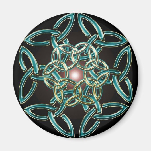 Aimant à noeud cercle Triquetra (Devant)