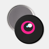 Aimant à oeil de réfrigérateur de monstre HotPink (Recto/Verso)