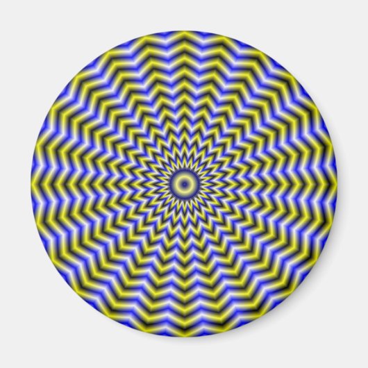 Aimant à onduleurs bleu et jaune Zigzag (Devant)