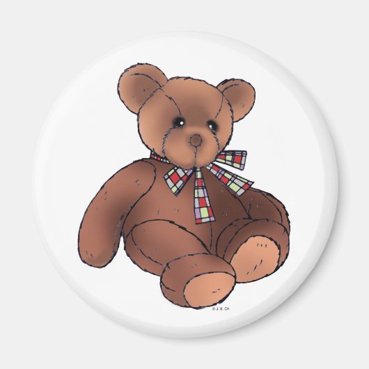 Aimant à ours en peluche (Devant)