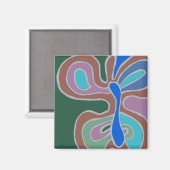 Aimant à papillon arc-en-ciel inversé (Recto/Verso)