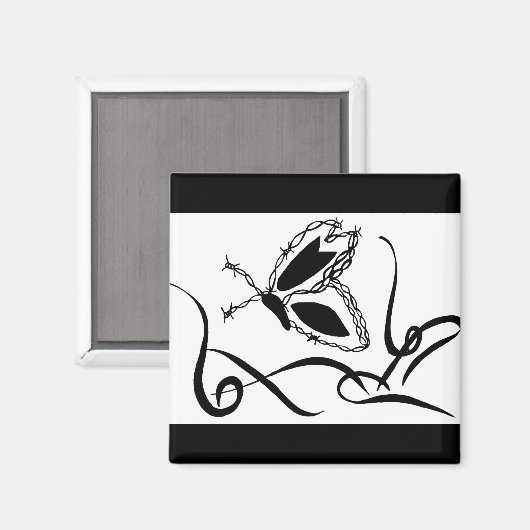 Aimant à papillon barbe (Recto/Verso)