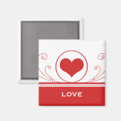 Aimant à percussion cardiaque, rouge (Recto/Verso)