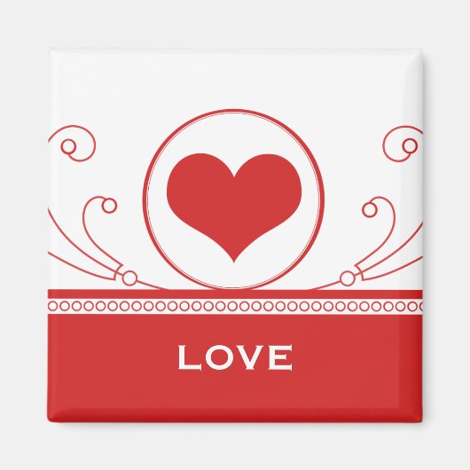 Aimant à percussion cardiaque, rouge (Devant)