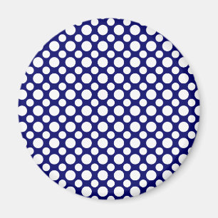 Aimant à pois blancs