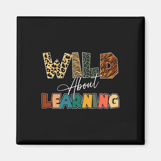 Aimant À Propos Apprendre Leopard Enseignant Retour À L'É (Devant)
