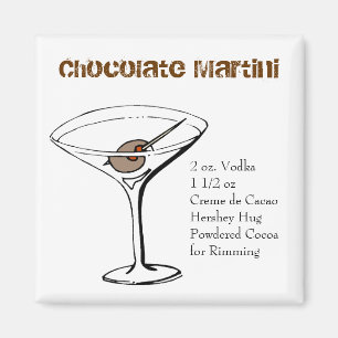 Aimant à recette de martini au chocolat