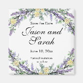 Aimant à roses jaune lavande eucalyptus (Devant)