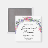 Aimant à roses roses roses lavande (Recto/Verso)