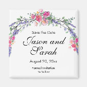 Aimant à roses roses roses lavande (Devant)