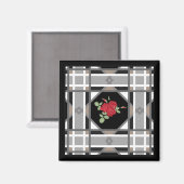 Aimant à roses rouges (Recto/Verso)