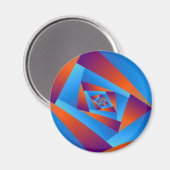 Aimant à spirale orange et bleu (Recto/Verso)