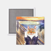 Aimant à spoof de chat, Edvard Munch's The Scream (Recto/Verso)